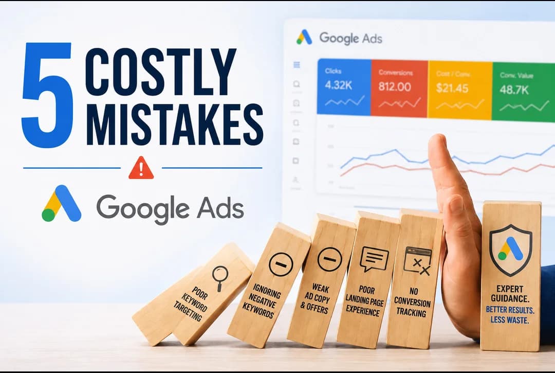5 Costly Mistakes a Google Ads Marketing Agency Can Help You Avoid